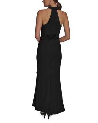 Cowlneck Sash Belt Gown