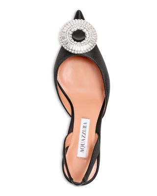 Women's Crystal Hoop Slingback Pumps