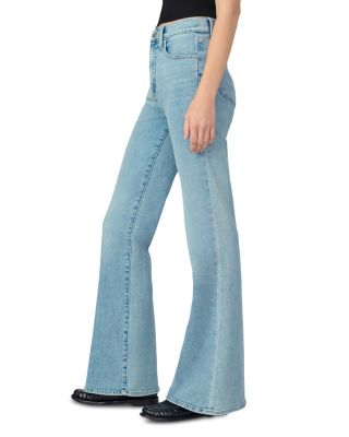 The Molly Petite High Rise Flare Jeans in Riveting