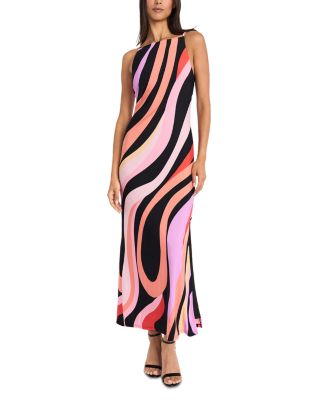 Donna Morgan - Printed Straight Neck Maxi Dress