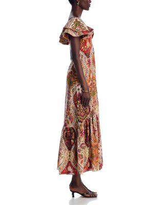 Romantic Nature Off-the-Shoulder Maxi Dress