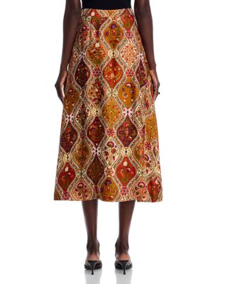 Romantic Nature Midi Skirt