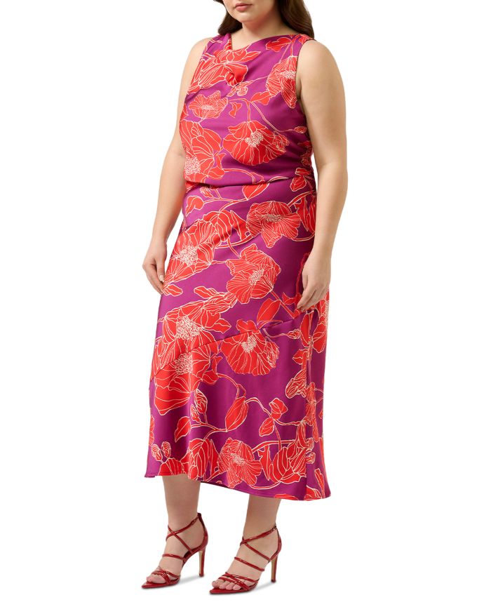 Plus Ember Floral Cowlneck Dress