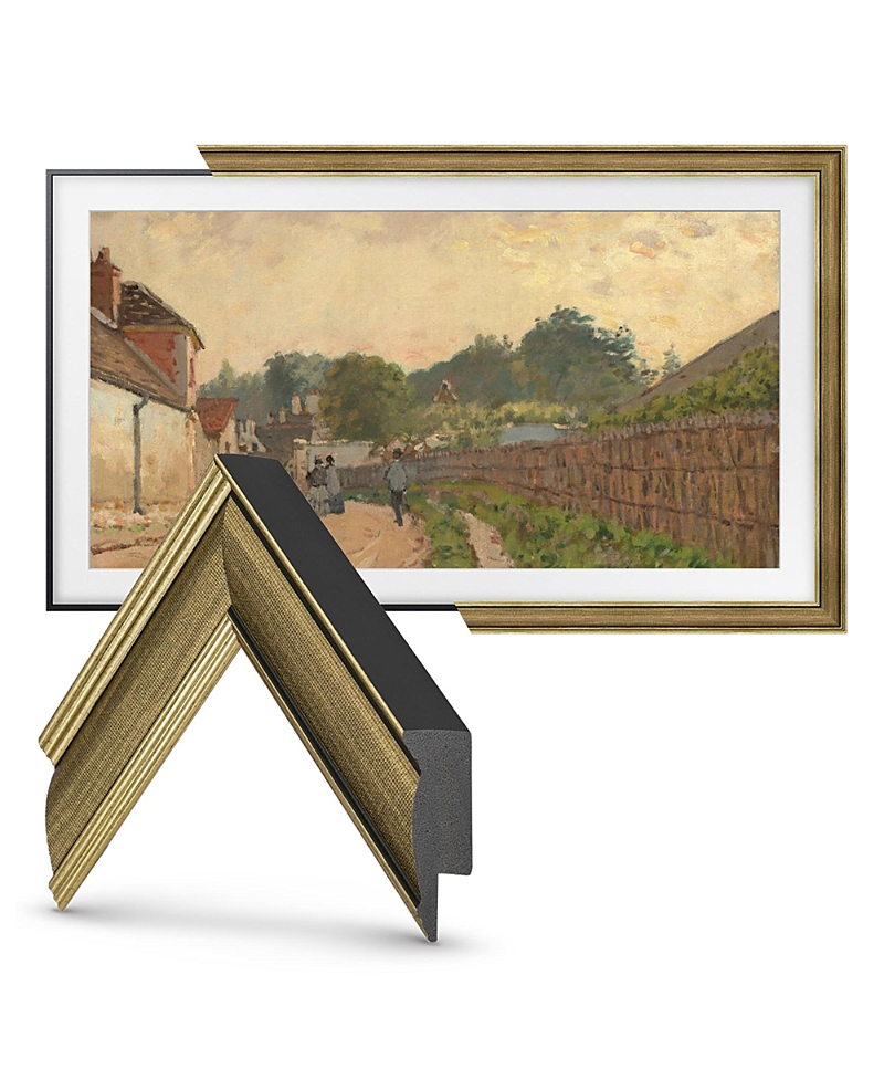 Deco Tv Frames 43 Slim Frame For Samsung The Frame Tv 2021-2024 In Industrial Brass