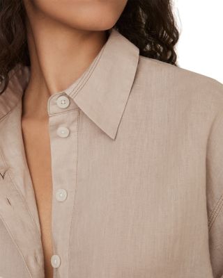 Nina Linen Popover Top