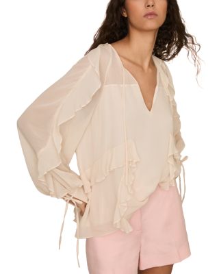 REISS - Zaria Ruffled Top
