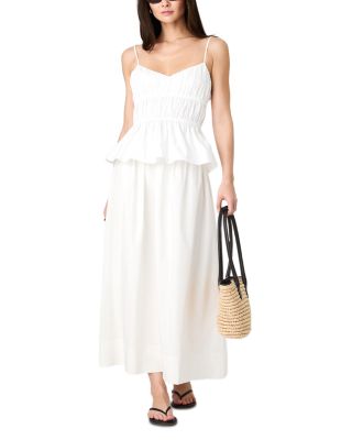 Poplin Strappy Peplum Top