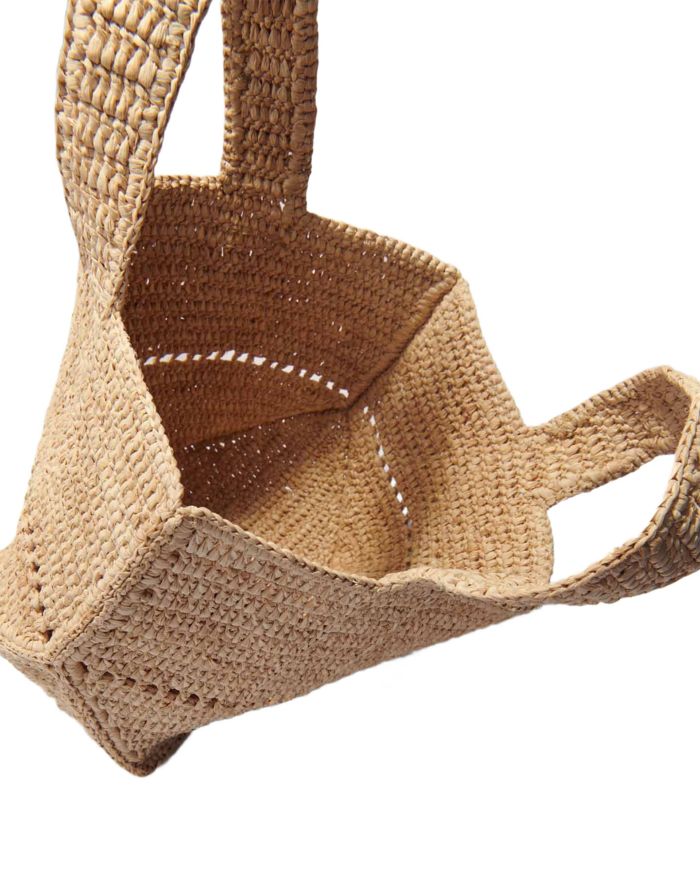 Crocheted Raffia Mini Tote