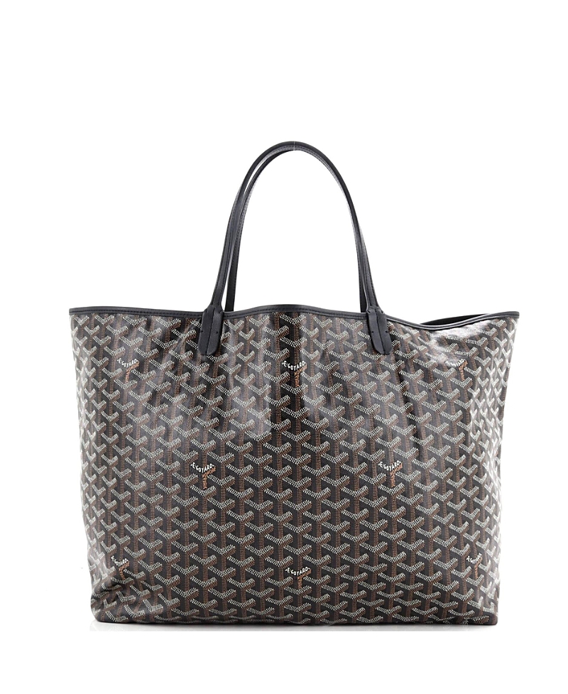 Pre-owned Pre-owned Goyard Goyard Gm Saint Louis Tote Coated Canvas In Black