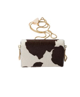 Printed Leather Card Holder with Shoulder Strap