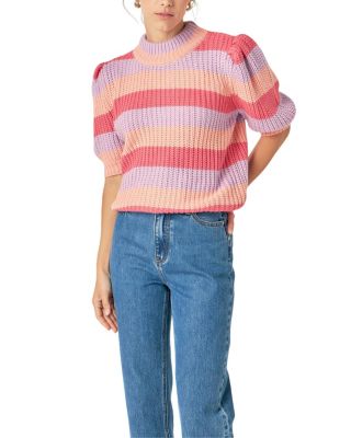 Women's Stripe Mockneck Sweater