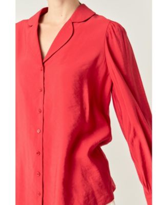 Women's Scallop Collared Dress Shirt