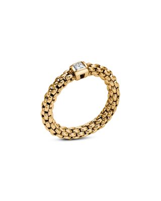 18K Yellow Gold Souls Diamond Solitaire Flex'it Ring