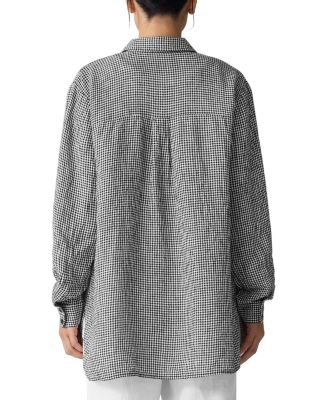 Puckered Linen Classic Collar Shirt