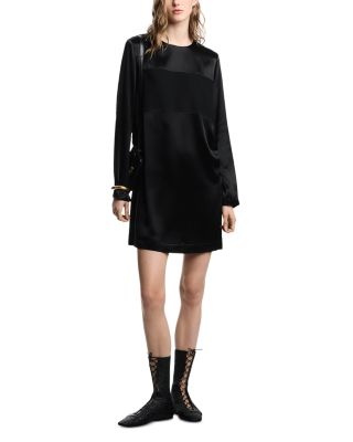 Emporio Armani - Satin Long Sleeve Shift Dress