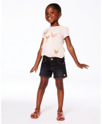 Girls' Jean Short with Embroidery - Little Kid