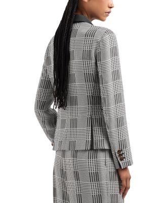 Multi Patterned Checkered Blazer