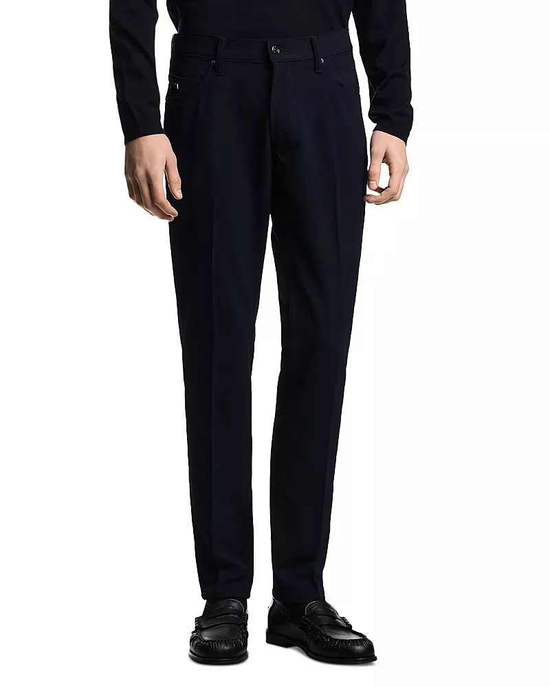 Emporio Armani Regular Fit Stretch Cannette Trousers