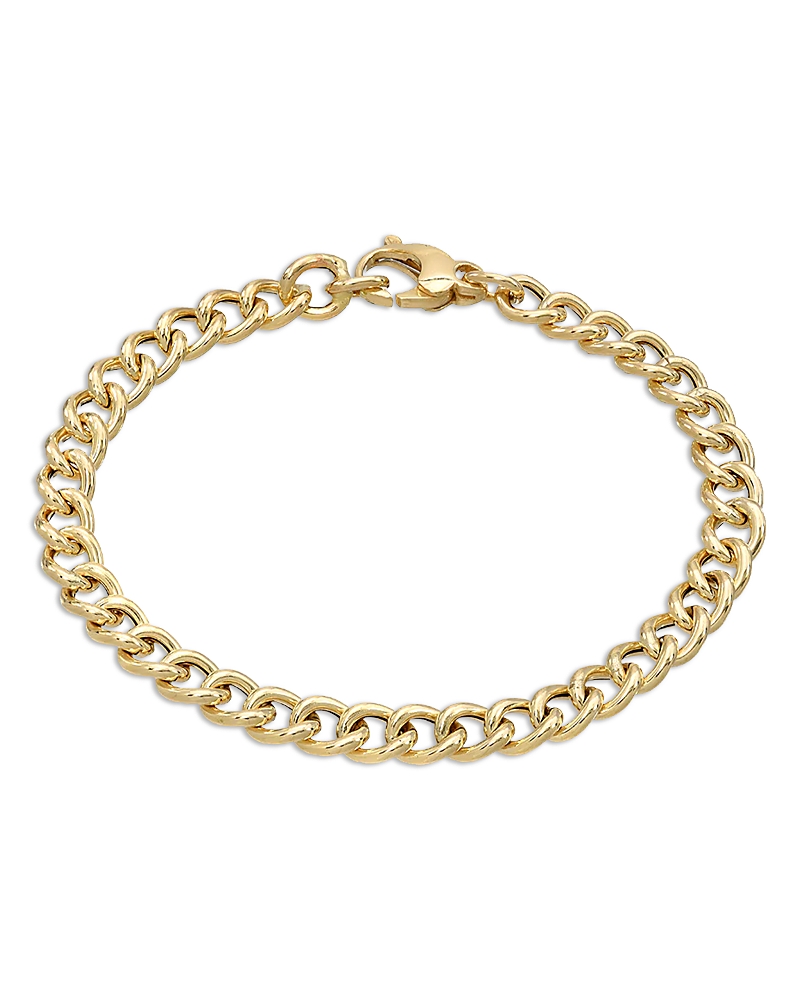 Zoe Lev 14K Yellow Gold Large Curb Link Chain Bracelet