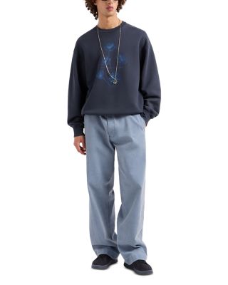 Floral Print Fleece Sweatshirt