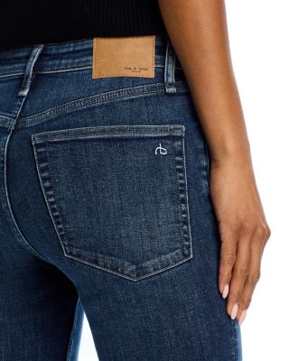 Flexi Dahlia Mid Rise Ankle Flare Leg Jeans in Teo