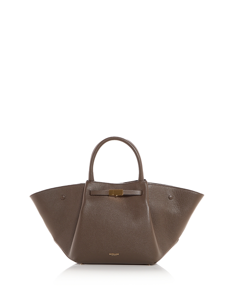 Demellier London Midi New York Leather Tote In Green