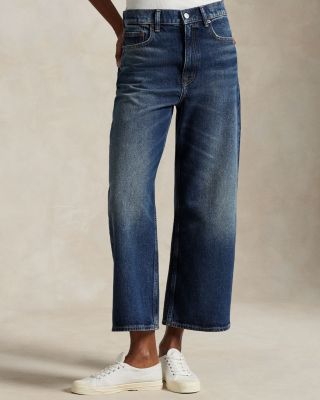 High Rise Wide Leg Crop Jeans