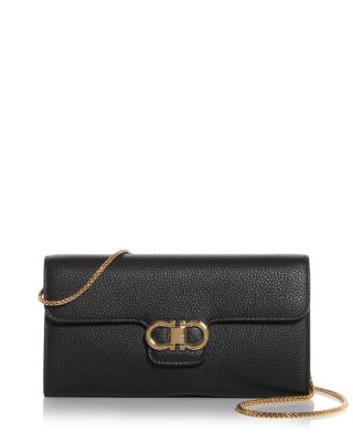 Gancini Leather Chain Wallet