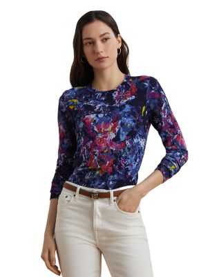 Ralph Lauren - Print Cotton Blend Sweater