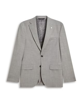 Sharkskin Classic Wool Modern Fit Suit Jacket