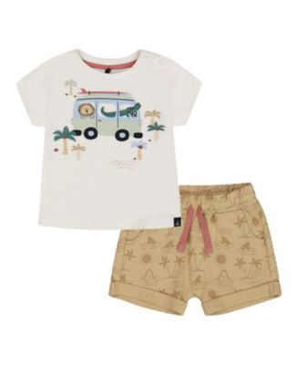 Deux Par Deux Printed French Terry Short
