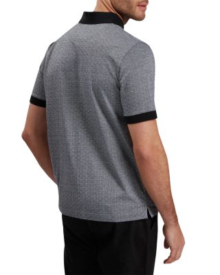 Auguso Short Sleeve Regular Tonal Jacquard Polo