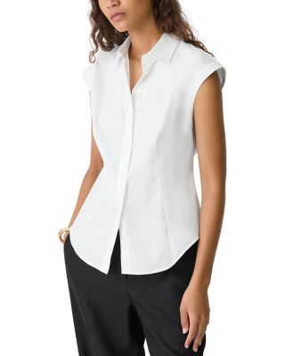 Cinched Cap Sleeve Shirt in Good Cotton