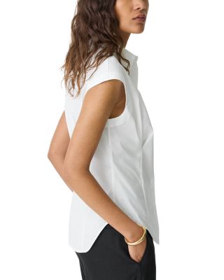 Cinched Cap Sleeve Shirt in Good Cotton