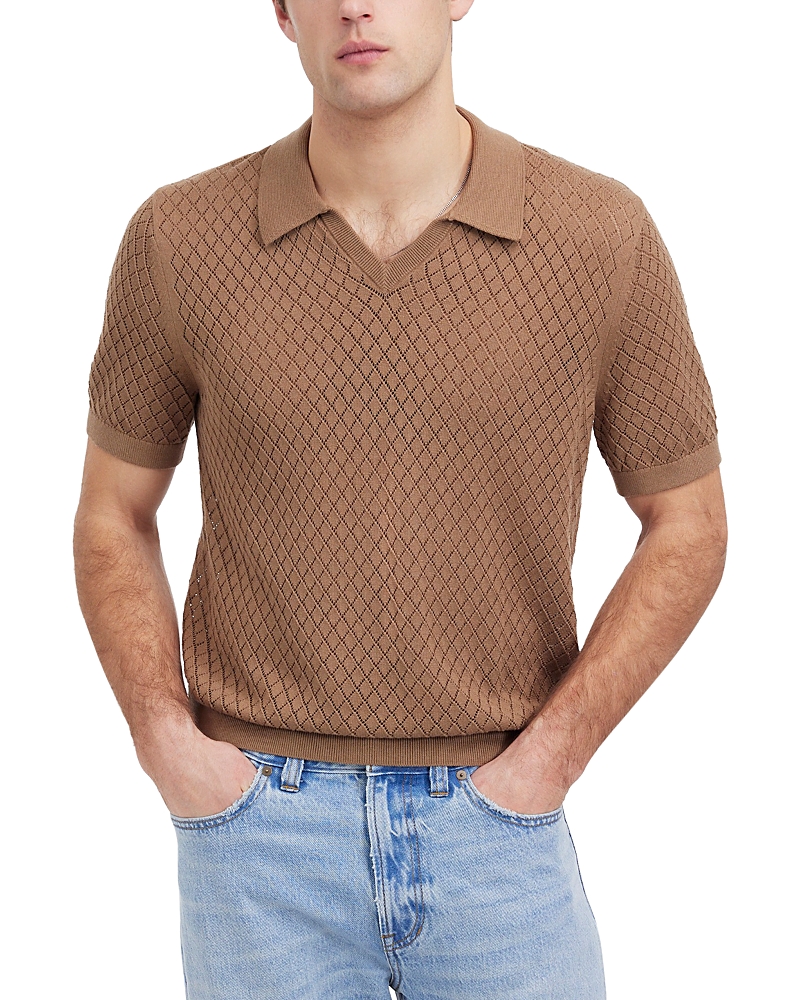 Madewell Diamond Pointelle Stitch Regular Fit Short Sleeve Sweater