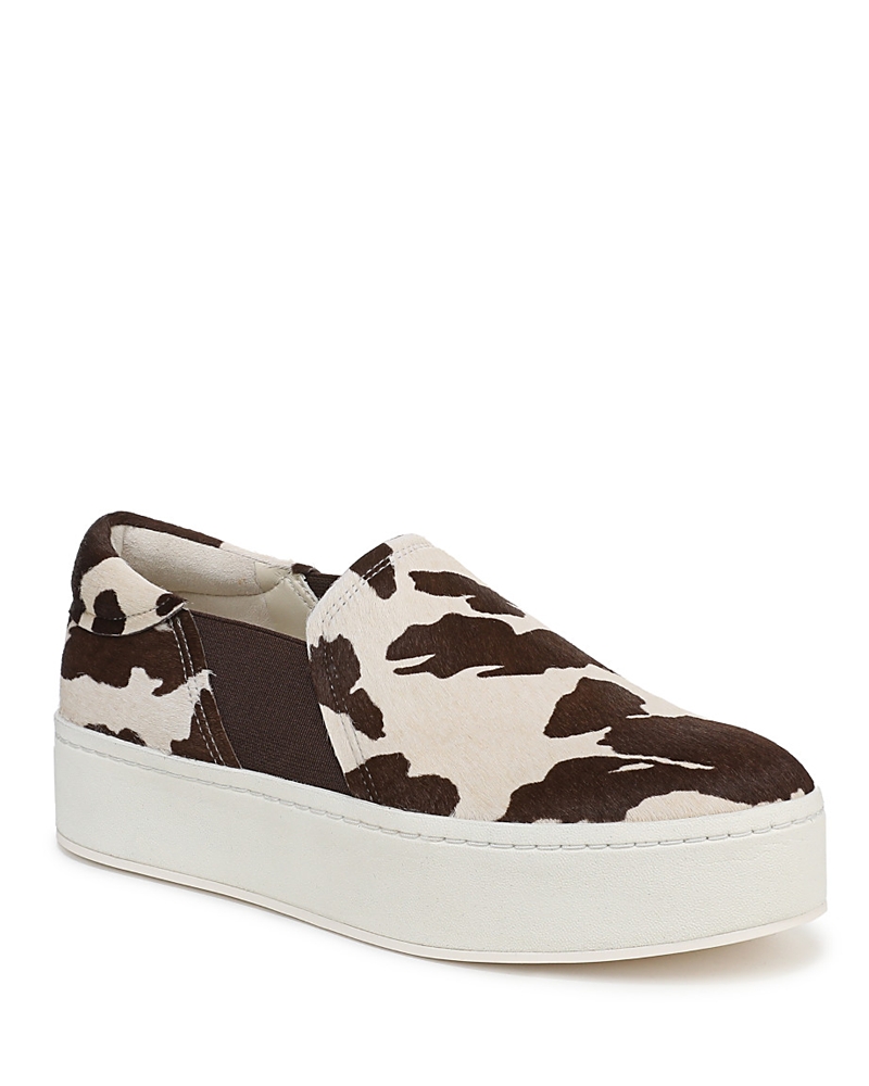 Vince Women's Warren Ii Calf Hair Slip On Platform Sneakers In Brown