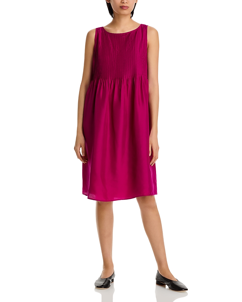 Eileen Fisher Silk Pleated Dress