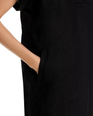 Linen Notch Collar Dress