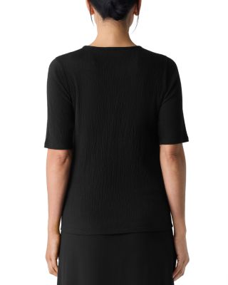 Crewneck Elbow Sleeved Top  