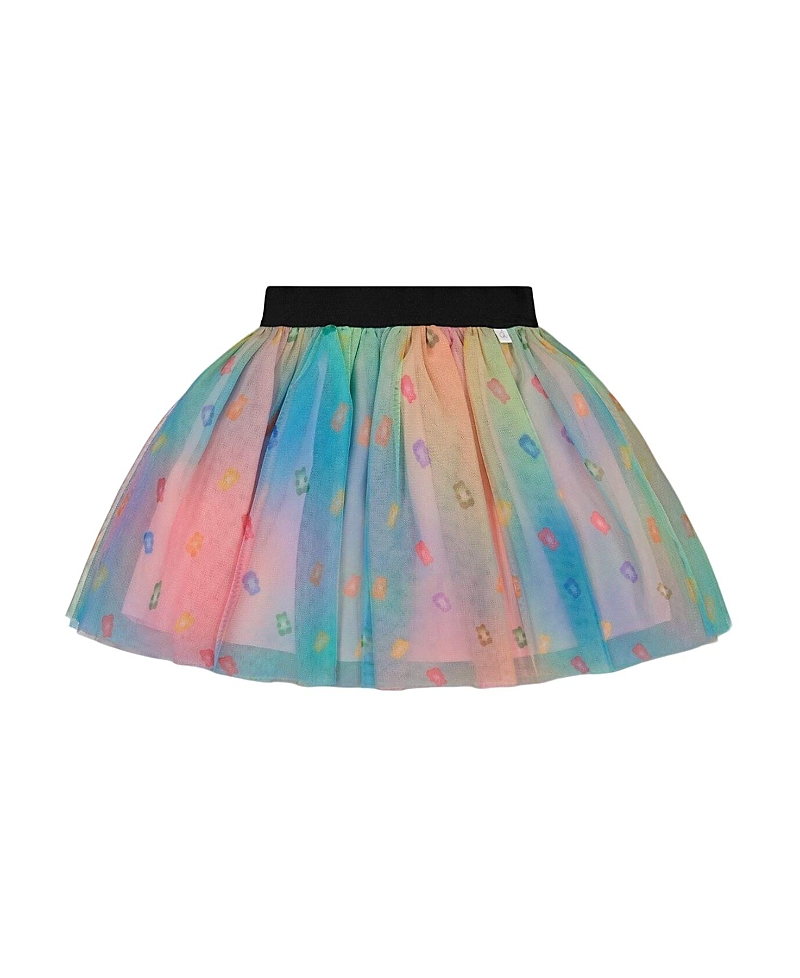 Deux Par Deux Girl's Printed Mesh Skirt Multicolored Gummies In Multicolored Gummies
