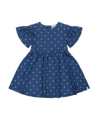Deux par Deux - Girls' Printed Chambray Dress - Big Kid