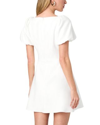 Whisper Puffed Sleeve Mini Dress