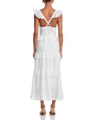 Eyelet Tie Back Maxi Dress - Exclusive