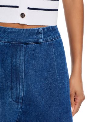 Denim Tab Waist Shorts