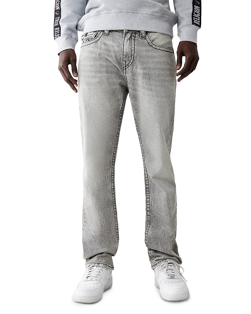 True Religion Ricky Straight Fit Jeans in Gray Wash