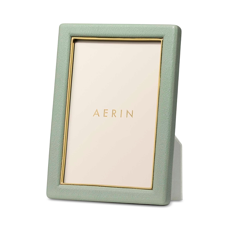 Aerin Piero Eucalyptus Leather Frame, 4 X 6