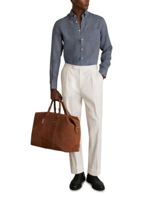 Queens Long Sleeve Button Down Linen Shirt