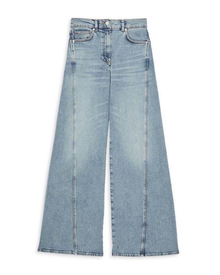 Fern Twist Seam High Rise Wide Leg Jeans Light Blue