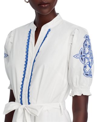 Belted Embroidered Dress