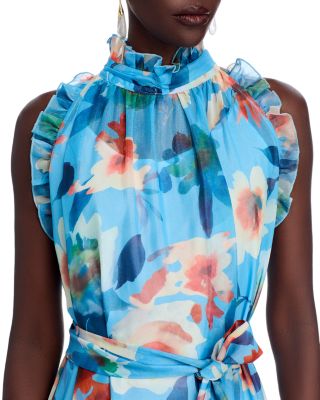 Tiered Floral-Print Dress